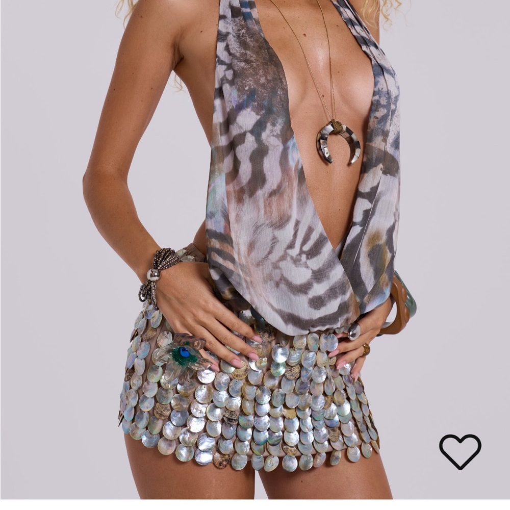 Jaded London Multicolor Halter Mini Dress